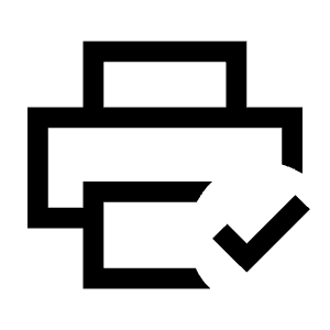 Print Connect Icon from Sharp Line - Material Symbols Set