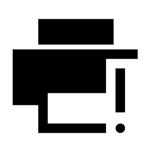 Print Error Fill Icon from Sharp Fill - Material Symbols Set