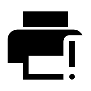 Print Error Fill Icon from Outlined Fill - Material Symbols Set