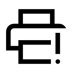 Print Error Icon from Outlined Line - Material Symbols Set