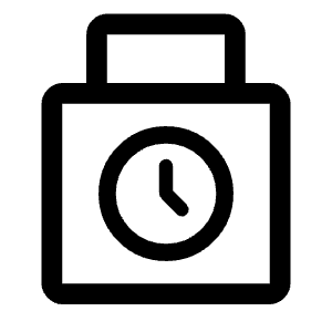 Punch Clock Icon from Rounded Line - Material Symbols Set