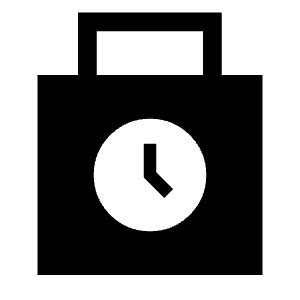 Punch Clock Fill Icon from Sharp Fill - Material Symbols Set