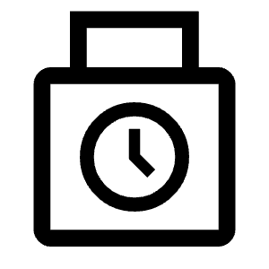 Punch Clock Icon from Outlined Line - Material Symbols Set