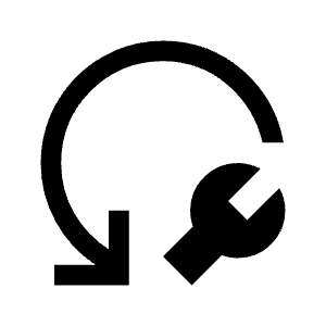 Reset Wrench Icon from Outlined Line - Material Symbols Set