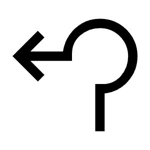 Roundabout Left Fill Icon from Sharp Fill - Material Symbols Set