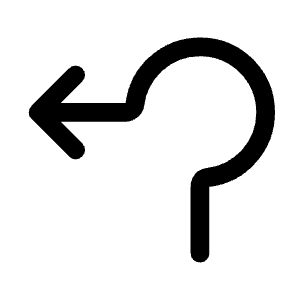 Roundabout Left Icon from Rounded Line - Material Symbols Set
