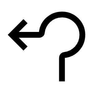 Roundabout Left Icon from Outlined Line - Material Symbols Set