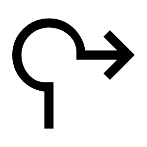 Roundabout Right Icon from Sharp Line - Material Symbols Set