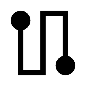 Route Fill Icon from Sharp Fill - Material Symbols Set