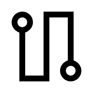 Route Icon from Sharp Line - Material Symbols Set