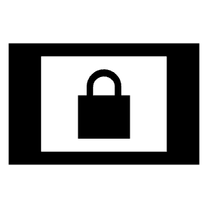 Screen Lock Landscape Fill Icon from Sharp Fill - Material Symbols Set