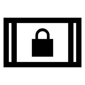 Screen Lock Landscape Icon from Sharp Line - Material Symbols Set