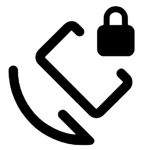 Screen Lock Rotation Icon from Rounded Line - Material Symbols Set