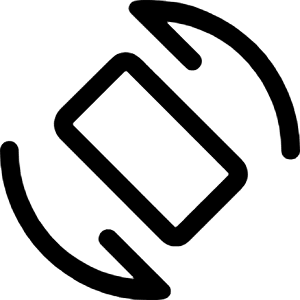 Screen Rotation Icon from Rounded Line - Material Symbols Set