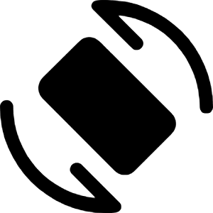 Screen Rotation Fill Icon from Rounded Fill - Material Symbols Set