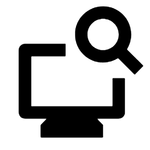 Screen Search Desktop Icon from Outlined Line - Streamline Material Free Set