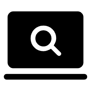 Screen Search Desktop Fill Icon from Rounded Fill - Material Symbols Set