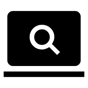 Screen Search Desktop Fill Icon from Outlined Fill - Material Symbols Set