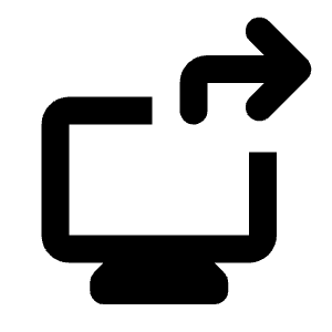 Screen Share Icon from Rounded Line - Streamline Material Free Set