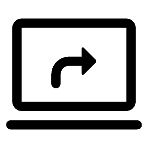 Screen Share Icon from Rounded Line - Material Symbols Set