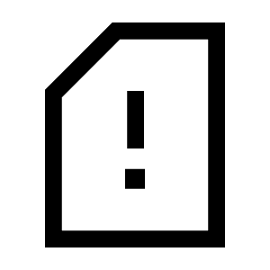 Sd Card Alert Icon from Sharp Line - Material Symbols Set