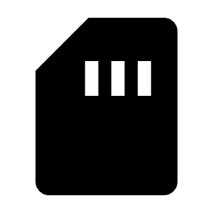 Sd Card Fill Icon from Outlined Fill - Material Symbols Set