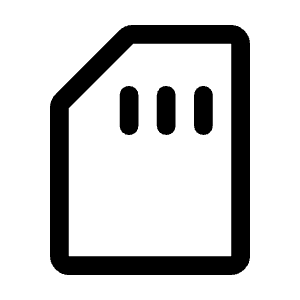 Sd Card Icon from Rounded Line - Material Symbols Set