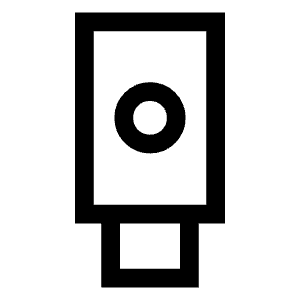 Security Key Icon from Sharp Line - Material Symbols Set