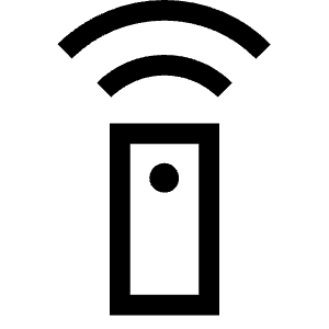 Settings Remote Icon from Sharp Line - Material Symbols Set