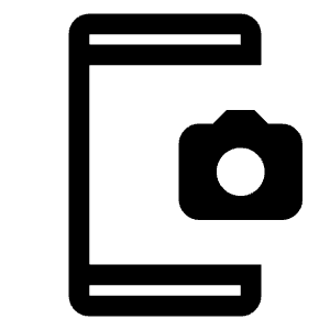 Smartphone Camera Icon from Rounded Line - Material Symbols Set