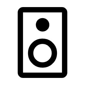 Speaker Icon from Rounded Line - Material Symbols Set