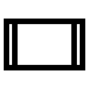 Stay Primary Landscape Icon from Sharp Line - Material Symbols Set