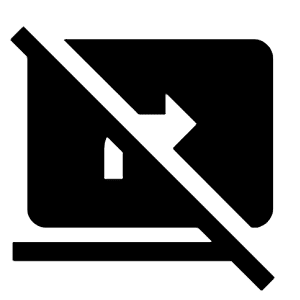 Stop Screen Share Fill Icon from Outlined Fill - Material Symbols Set