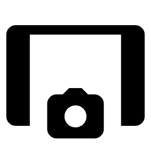 Tablet Camera Fill Icon from Rounded Fill - Material Symbols Set