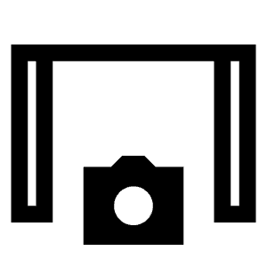 Tablet Camera Icon from Sharp Line - Material Symbols Set