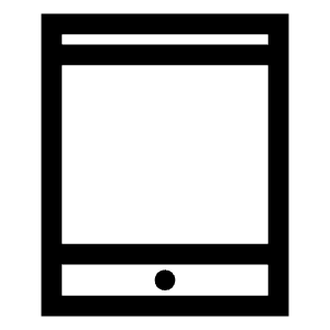 Tablet Mac Icon from Sharp Line - Material Symbols Set