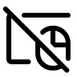 Touchpad Mouse Off Icon from Rounded Line - Material Symbols Set