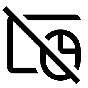 Touchpad Mouse Off Icon from Outlined Line - Material Symbols Set