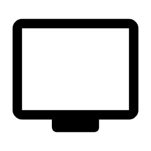 Tv Icon from Rounded Line - Material Symbols Set