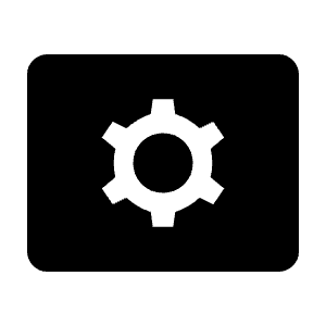 Tv Options Input Settings Fill Icon from Outlined Fill - Material Symbols Set