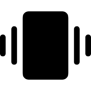 Vibration Fill Icon from Rounded Fill - Material Symbols Set
