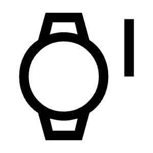 Watch Button Press Icon from Outlined Line - Material Symbols Set