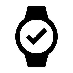 Watch Check Fill Icon from Outlined Fill - Material Symbols Set