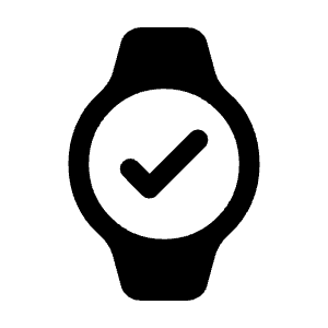 Watch Check Fill Icon from Rounded Fill - Material Symbols Set