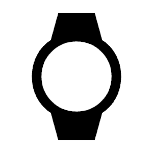 Watch Fill Icon from Sharp Fill - Material Symbols Set