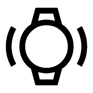 Watch Vibration Icon from Sharp Line - Material Symbols Set