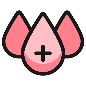 Blood Drops Positive Icon from Ultimate Colors - Free Set
