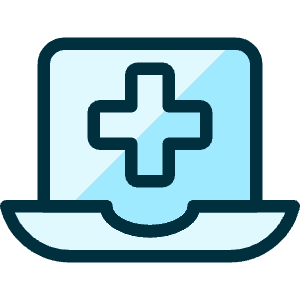 Medical App Laptop 1 Icon from Ultimate Duotone - Free Set