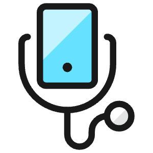 Medical App Smartphone Listen Icon from Ultimate Colors - Free Set
