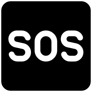 Sos Sign Icon from Ultimate Bold - Free Set